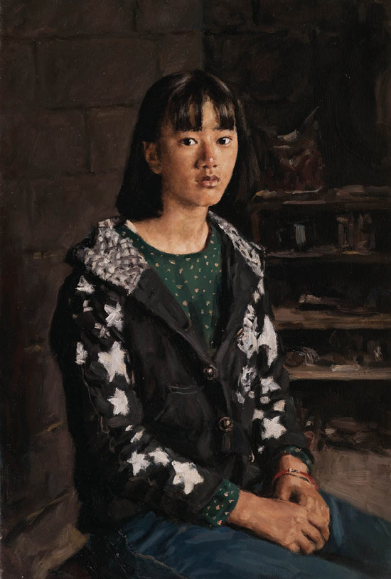 云南布朗族少女 60X90cm 2016年
