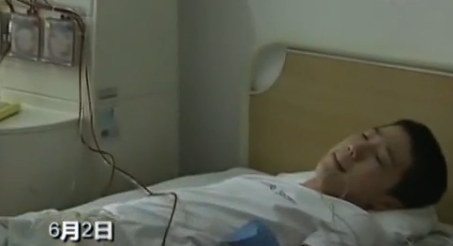 6月2日 明杰又一次分离造血干细胞献给妈妈